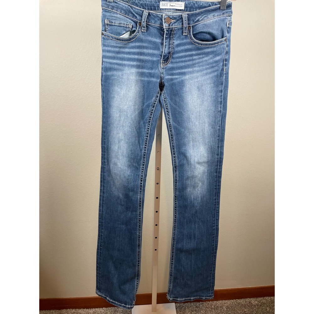 BKE Stella Bootcut Jeans Women 29x37.5 Blue Low Rise Stretch Denim Western